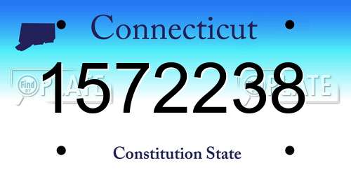 1572238 Connecticut License Plate