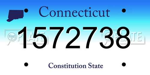 1572738 Connecticut License Plate