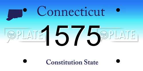 1575 Connecticut License Plate