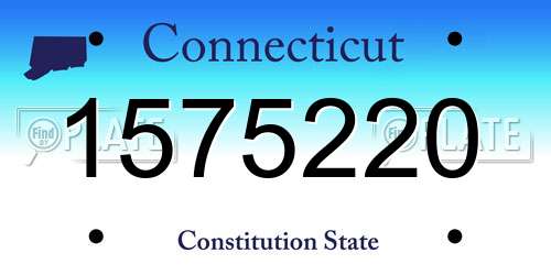 1575220 Connecticut License Plate