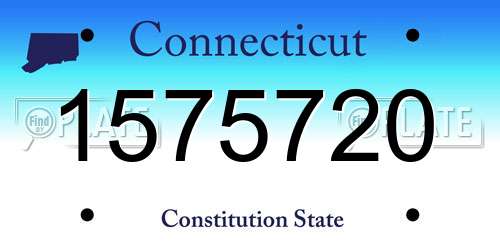 1575720 Connecticut License Plate