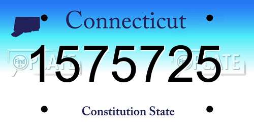 1575725 Connecticut License Plate