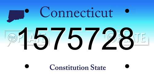 1575728 Connecticut License Plate