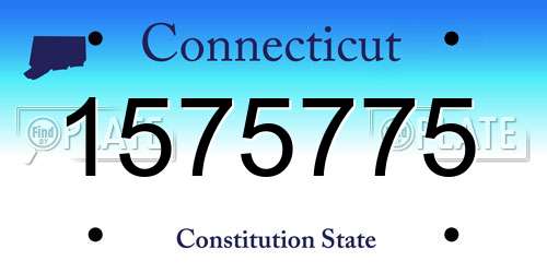 1575775 Connecticut License Plate
