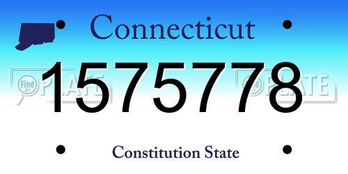 1575778 Connecticut License Plate