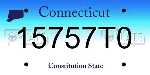 15757T0 Connecticut License Plate