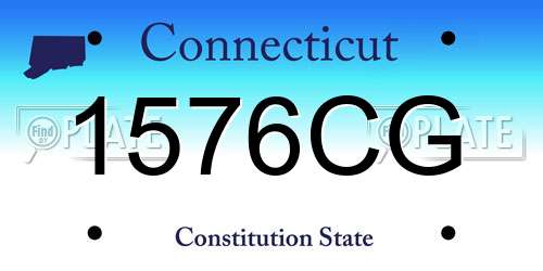 1576CG Connecticut License Plate