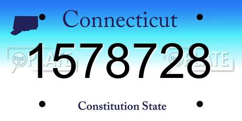 1578728 Connecticut License Plate