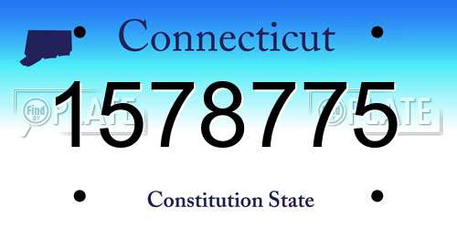 1578775 Connecticut License Plate