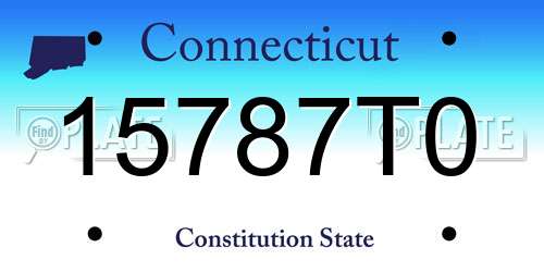 15787T0 Connecticut License Plate