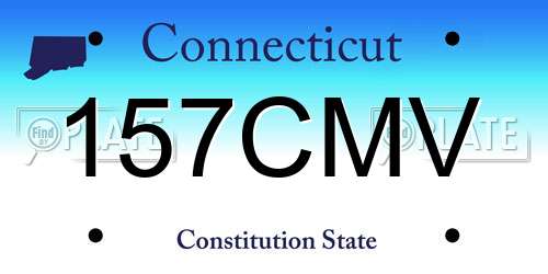 157CMV Connecticut License Plate