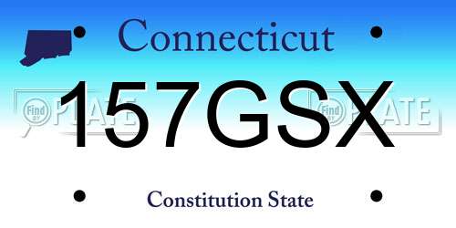 157GSX Connecticut License Plate