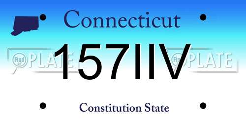 157IIV Connecticut License Plate
