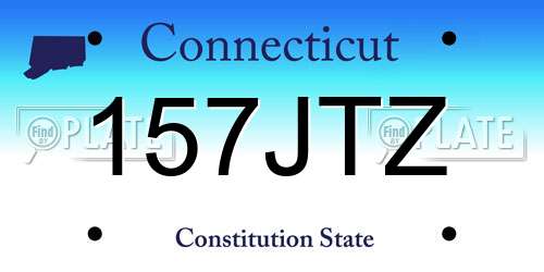 157JTZ Connecticut License Plate