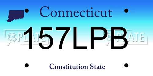 157LPB Connecticut License Plate
