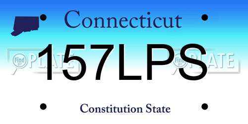 157LPS Connecticut License Plate