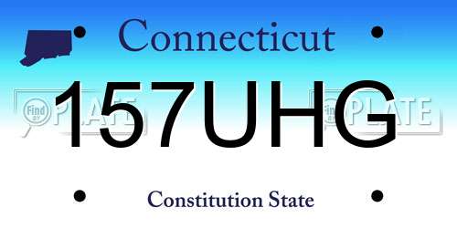 157UHG Connecticut License Plate