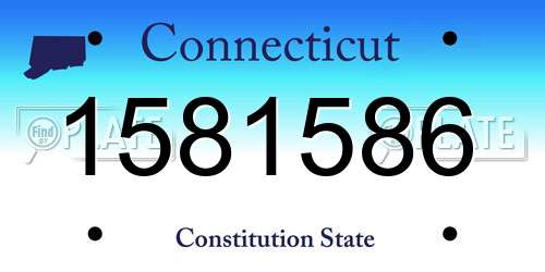 1581586 Connecticut License Plate