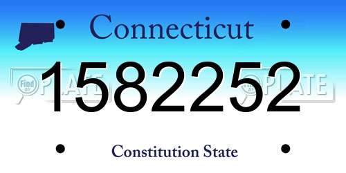 1582252 Connecticut License Plate