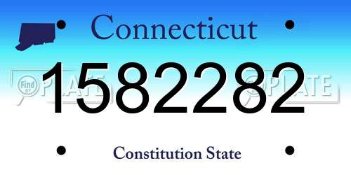 1582282 Connecticut License Plate