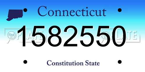 1582550 Connecticut License Plate