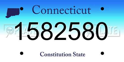 1582580 Connecticut License Plate