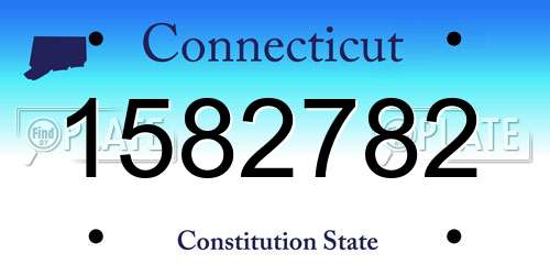 1582782 Connecticut License Plate