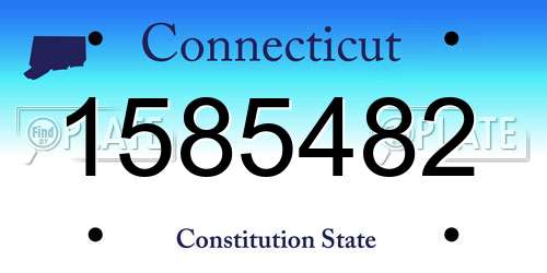 1585482 Connecticut License Plate