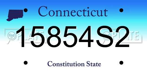 15854S2 Connecticut License Plate