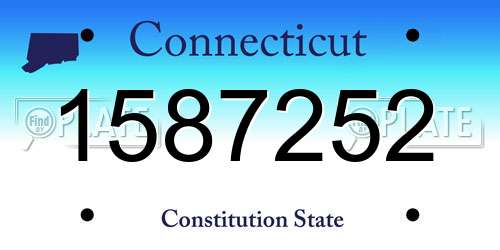1587252 Connecticut License Plate