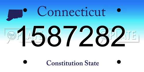 1587282 Connecticut License Plate
