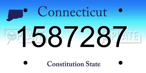 1587287 Connecticut License Plate