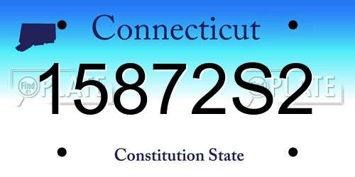 15872S2 Connecticut License Plate