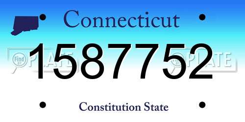 1587752 Connecticut License Plate