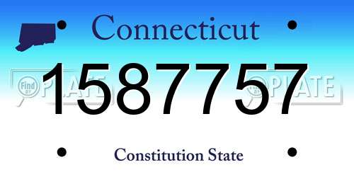 1587757 Connecticut License Plate