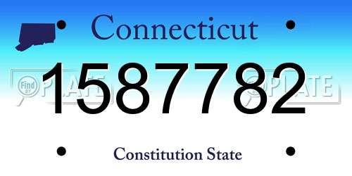 1587782 Connecticut License Plate