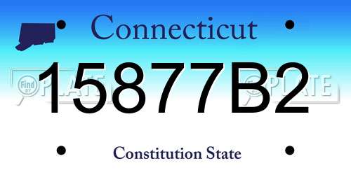 15877B2 Connecticut License Plate