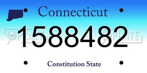 1588482 Connecticut License Plate