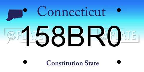 158BR0 Connecticut License Plate