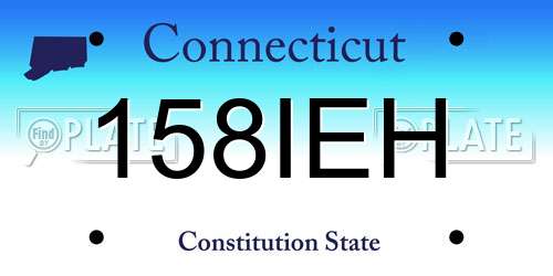 158IEH Connecticut License Plate