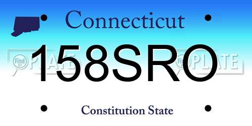 158SRO Connecticut License Plate