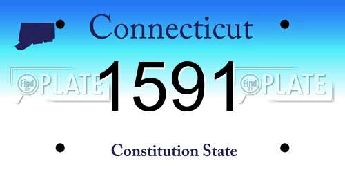 1591 Connecticut License Plate
