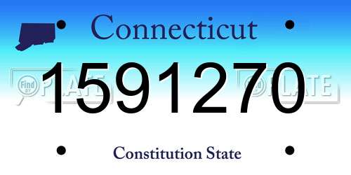 1591270 Connecticut License Plate