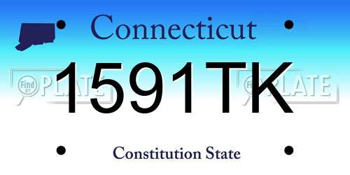 1591TK Connecticut License Plate
