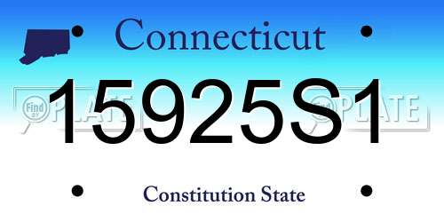 15925S1 Connecticut License Plate