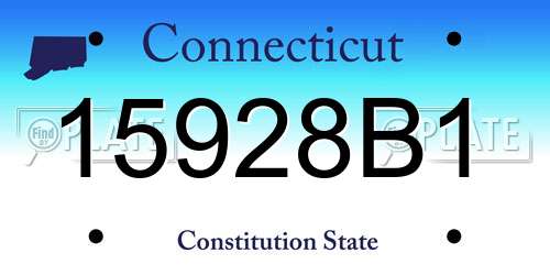 15928B1 Connecticut License Plate