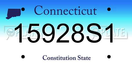 15928S1 Connecticut License Plate