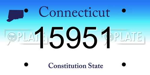 15951 Connecticut License Plate