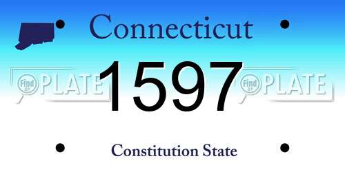 1597 Connecticut License Plate