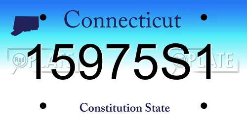15975S1 Connecticut License Plate